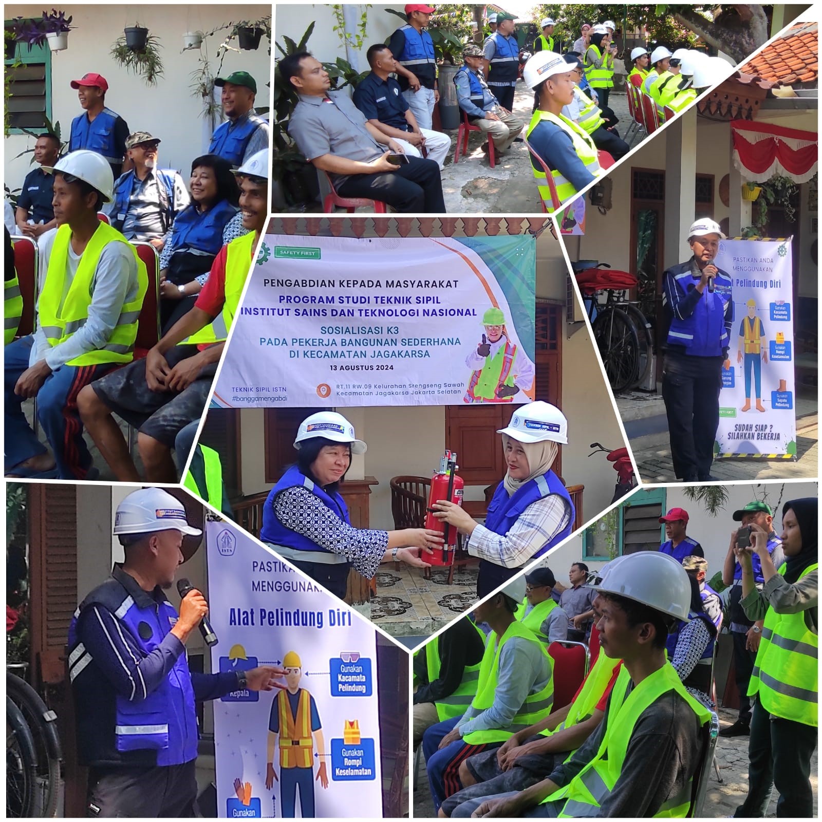 Kegiatan Pengabdian Masyarakat Tim 1 Prodi Teknik Sipil Sosialisasi K3 pada Pekerja Bangunan Sederhana di Kecamatan Jagakarsa